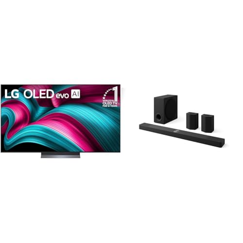 Image of LG 65 inch OLED evo C5 Series 4K Smart TV Bundle with 9.1.5-Ch. S95TR Soundbar with Dolby Atmos, DTS:X, Wireless Speakers and Subwoofer Home Theater Bundle