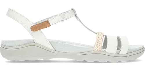 Image of Clarks Women's Amanda Tealite Sport Sandals, White Leather, 8