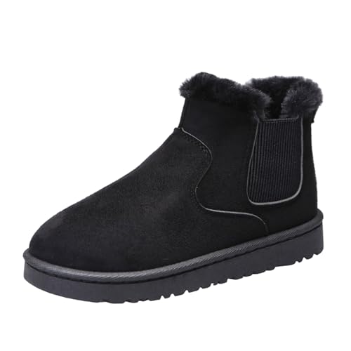 Botas de invierno cálidas para mujer, Charmella, botas de nieve forradas con piel, botas de nieve cálidas, botas de invierno suaves para exteriores, botas de invierno altas, A1black, 41 EU