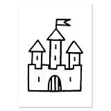 A2 'Château avec Drapeau' affiche murale / impression (PP00210945)