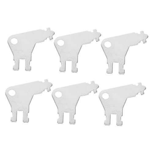 CONGARTENO 6pcs Toilet Paper Dispenser Tissue Dispenser Key Paper Towel Holder Key Paper Towel Stand Dispenser Key Paper Towel Dispenser Replacement Key Hand Towel Dispenser Key Iron Silver