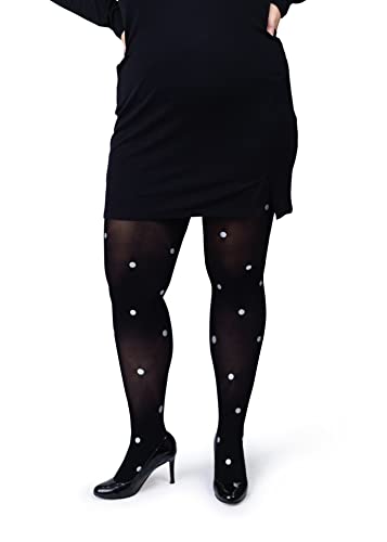 Silky Toes Womens Plus Size Patterned Tights Fashion Printed Designed Opaque Stockings2