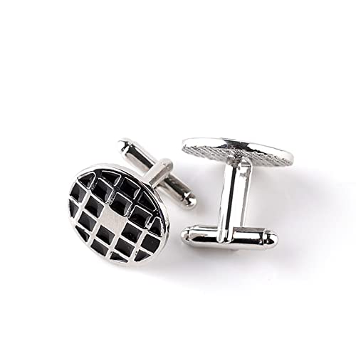 Mancuernillas para Hombre Forma Redonda Plata Personalizadas miniatura 5