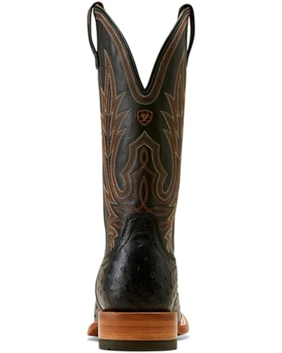 ARIAT Men's Showboat Exotic Ostrich Western Boot Square Toe - 10047084 13 EE US3