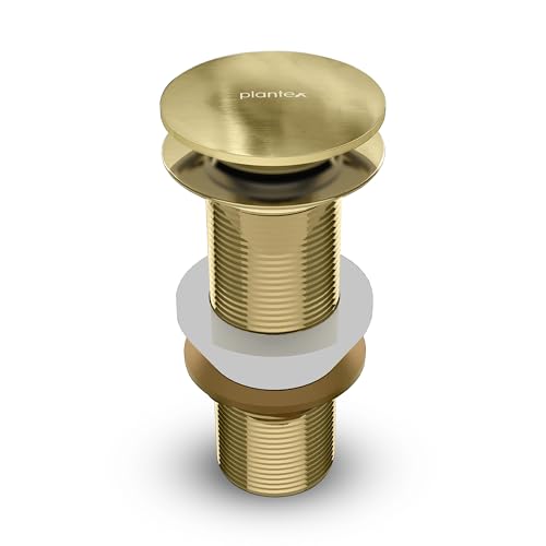 Image of Plantex Pure Brass Waste Coupling for Wash Basin /5 inch Drain Out let System Full Thread Sink Waste Coupling - Pack of 1 (Matt Gold)
