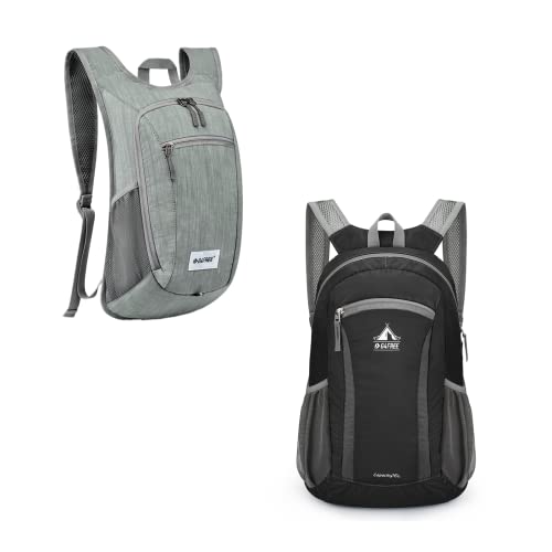 Mochila Deportiva Plegable para Senderismo 16L Gris miniatura 1