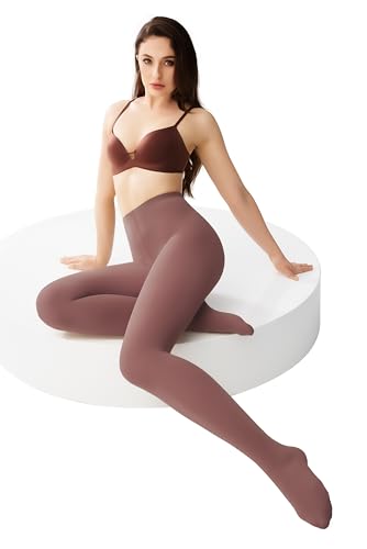 Image of leg elegant Women's 80 Den Microfiber Soft Opaque Tights Pantyhose