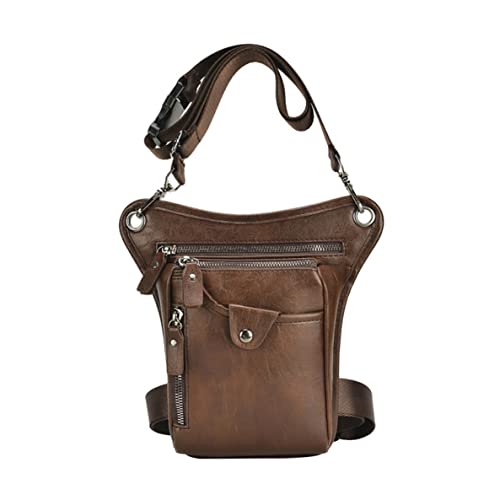 Riñonera retro punk para hombre con bolsillos de seguridad para viaje