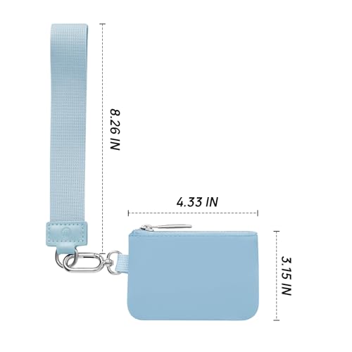 Image of Mum's Memory Mini Zip Around Wristlet Wallets for Women -KeyChain Wallet with Detachable Dual Pouch Wristlet -Key Chain Coin Purse Small Wallets