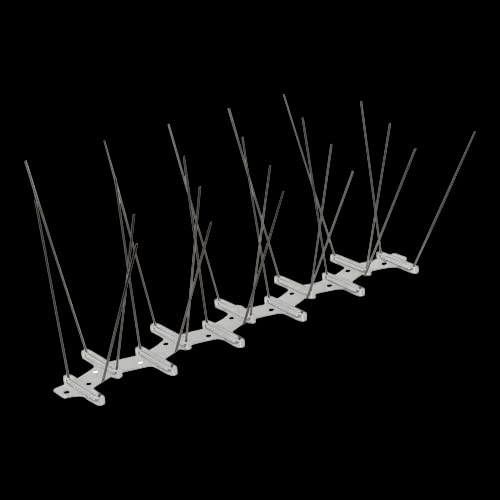 PlastKart (Pack of 100) Stainless Steel Bird Spikes with (Double Sided