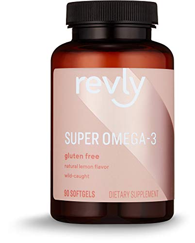 Amazon Brand - Revly Super Omega-3 Wild-Caught Fish Oil with Natural Lemon Flavor - EPA, DHA Omega 3-Fatty Acids - 90 Softgels (1280 mg per serving, 2 Softgels), Satisfaction Guaranteed Top 10 Best Amazon Fish Oils - Our Recommended