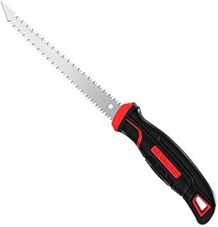 HAUTMEC 6-Inch Drywall Jab Saw with Soft Grip Handle and Sharp Tip, Double Edge Hand Saw for Wallboard, Drywall, Plywood, Plastic Cutting, Trimming, Gardening and Pruning HT0028-SA
