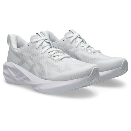 ASICS Women's NOVABLAST 5 Running Shoes, 8, White/Piedmont Grey