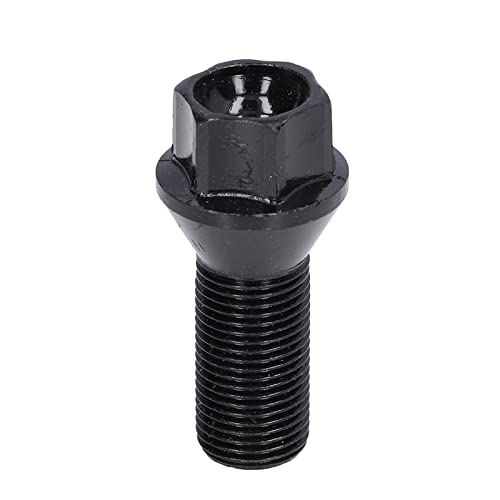 Set Di 4 Bulloni Ruota Neri M14x1.25 In Acciaio Per BMW Serie 1,2,3,5,7, X1, X3, X5, X6, I3, I8 – Ricambio Antifurto Resistente Alla Corrosione