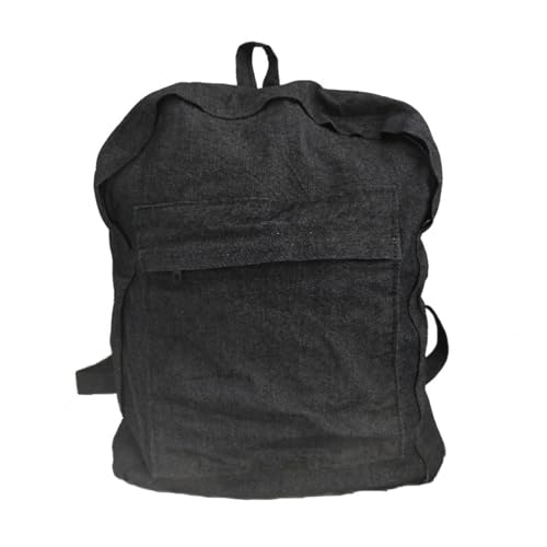 Mochila Jeans Escolar Masculina Feminina Unisex (Jeans Preto)