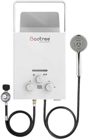 propane tankless water heater for camping that will change your trips 8 8L Tankless Water Heater Propane with Digital Display, 2.11 GPM Portable Instant Hot Gas RV Water Heater with Overheating Protection for Indoor and Camping,40,824 BTU