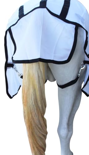 Image of Challenger Horse Equine Scrim Mesh Summer Fly Sheet Spring Airflow Neck White 73129