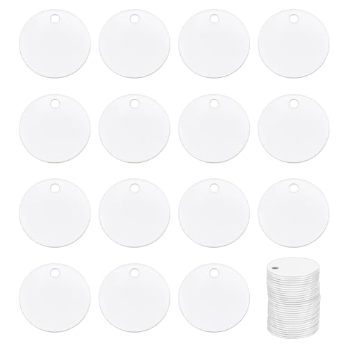 BENECREAT 30PCS Flat Round Sublimation Aluminum Blank