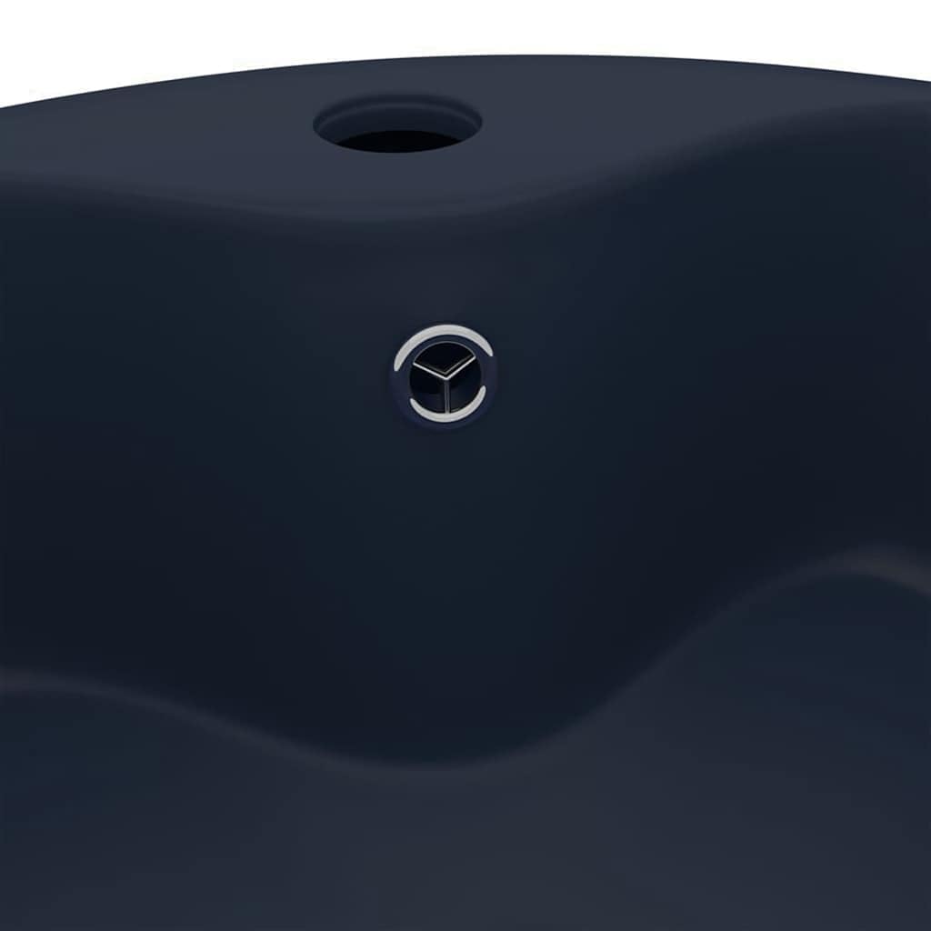Lavabo De Luxe VidaXL En Céramique Noir Mat Avec Trop-plein - Neuf Dans Son Emballage D'origine