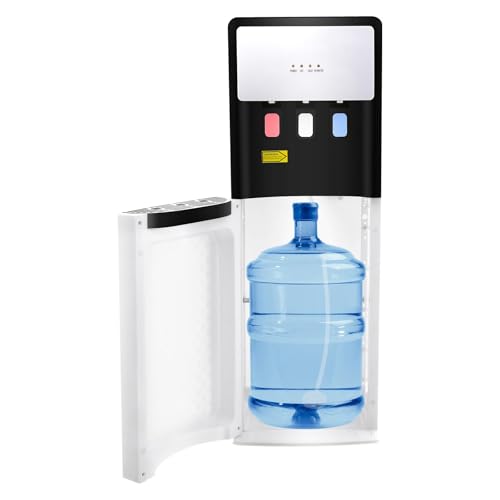 Image of 90W Water Dispenser for 5 Gallon Bottle,3 Temperature Settings - Hot,Cold & Room Water,500W Heating,90W Cooling for,Office-Stainless Steel,Home