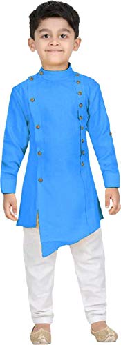 Image of Oner Boys Ethnic wear Kurta Pajama Dress Set (N-101) (Sky Blue, 1-2 Years)
