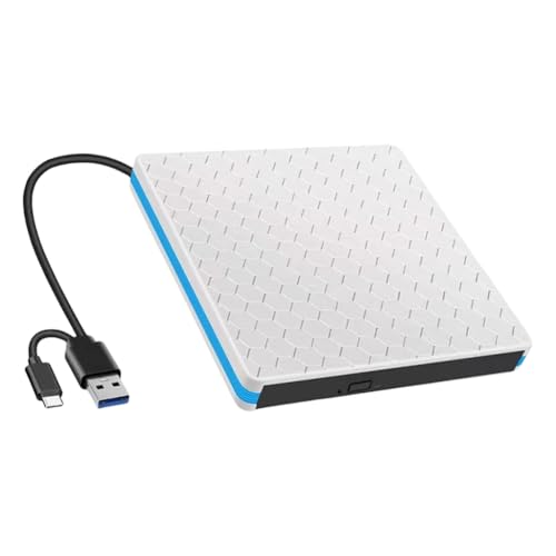 Wegiwuca External DVDs Drive USB3.0 Type C Burners Writer for PC Laptop Desktop Computers