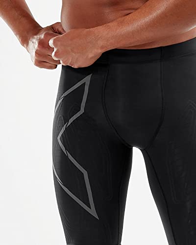 2Xu Mcs Run Compression Short, Black/Black Reflective, Large #TOP5
