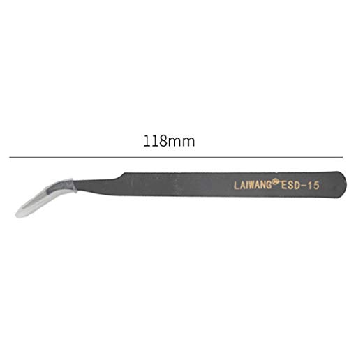 Hukezhu Precision ESD Anti-Static Stainless Steel Tweezers Sets, Gardening DIY Tools