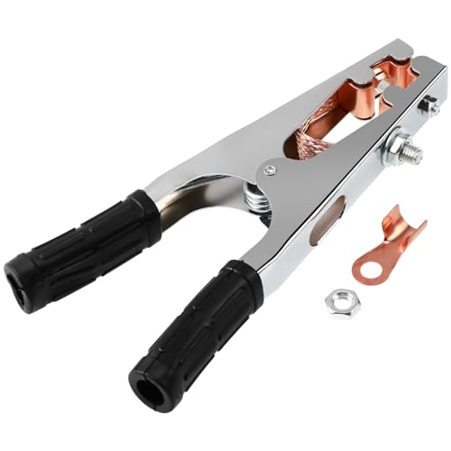 Housoutil Welding Ground Clamp Electroplated Welding Earth Clip Copper Grounding Clamp for Manual Welder 800A