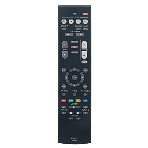 VINABTY RAV532-ZP35480 Replacement Remote Compatible with YAMAHA AV Receiver RXV383 RX-V383, Black