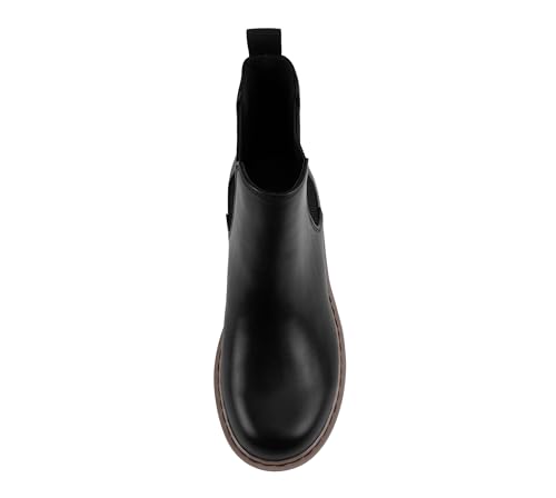 Image of Soda Pilot ~ Women Lug Sole Low Heel Chelsea Fashion Ankle Bootie w /Double Elastic Gore