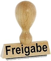 Lagerstempel/Lagertext – Freigabe - von Kaufhaus2010 Buchenholzstempel – Lagertextstempel zur Kennzeichnung von Rechnungen und anderen Dokumenten 4 cm lang