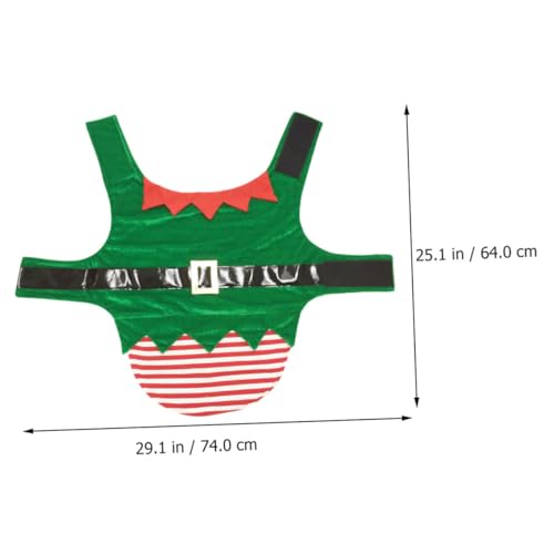 Disfraz navideño para perro tipo elfo verde XL miniatura 2