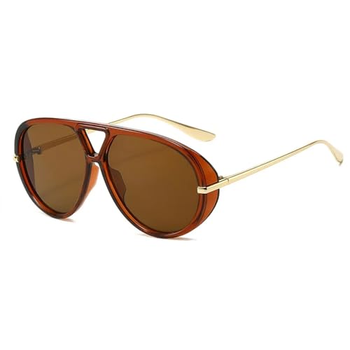 Lunettes de soleil hommes double pont rétro orange à protection UV400