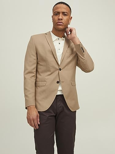 Jack & Jones Herren Jprsolaris Blazer Noos Anzugjacke, Curds & Whey/Fit: Slim Fit, 54 – Ansicht 3