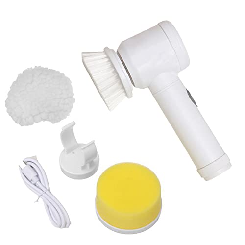 UGCER Outil de Nettoyage ménager électrique Spin Scrubber, Brosse à récurer sans Fil et Douche avec 3 têtes remplaçables pour carrelage de Baignoire de Cuisine, Salle de Bain Cover
