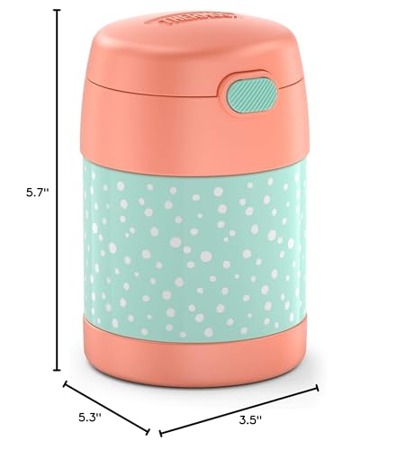 Image of THERMOS FUNTAINER Kids Food Jar with Spoon, 10oz, Pastel Delight