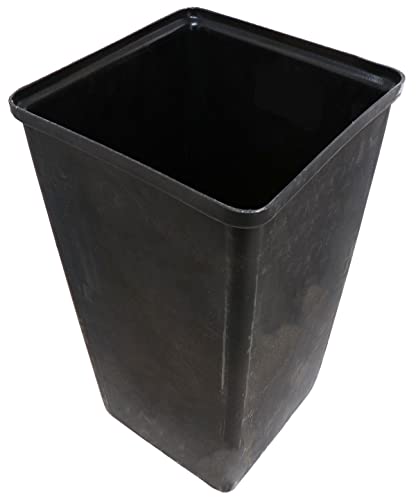 Basurero Morgan Olson negro cuadrado plástico