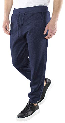 Ciabalù Pantalone Tuta Uomo Invernale Felpato Blu