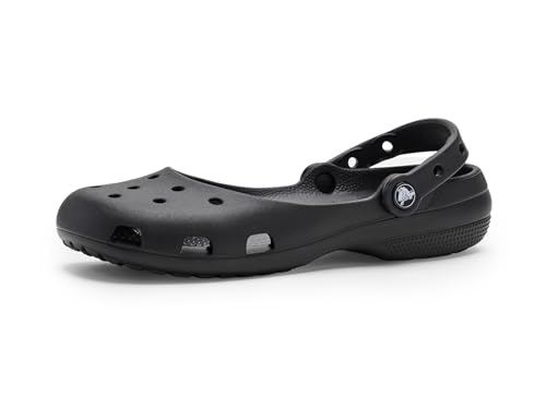 Crocs Zapatillas clásicas de ballet para mujer, Negro, 7