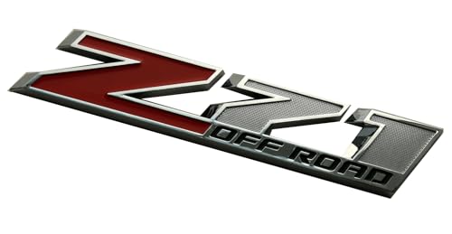 Image of 2pcs New Big Z71 Off Road Emblems 10 inch Badge Compatible with 2009-2018 Colorado Tahoe Silverado Sierra Suburban 2500Hd 3500Hd Offroad (Chrome Red)
