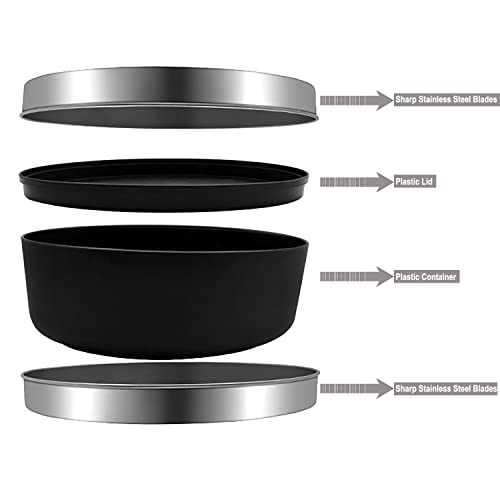 Gprome Parmesan Cheese Shredder For Kitchen - Lemon Zester Cheese Grater With Storage Container & Lid -Ginger Grinder For Soft Cheddar Cheeses, Vegetables,Chocolate,Bpa Free（Black） #TOP3