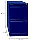 BISLEY Hängeregistraturschrank, einbahnig, DIN A4, 2 HR-Schubladen, Metall, 639 Oxfordblau, 62.2 x 41.3 x 71.1 cm