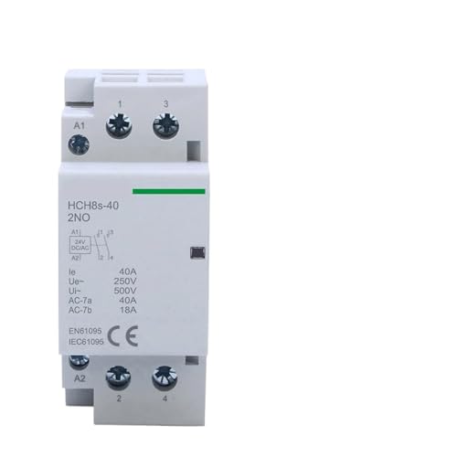 Contacteur CC HCH8s-63 modulaire rail DIN 2P 40A 2NO monophasé 24V