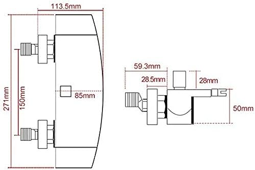 Système de douche robinet mitigeur cascade laiton avec douchette main - 4