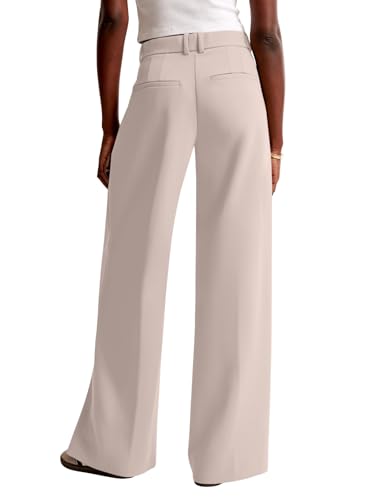 Image of NIMIN Women Wide Leg Pants High Waisted Business Casual Work Trousers Dressy Pants with Pockets