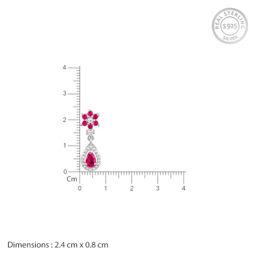 GIVA 925 Silver Pink Flower Mini Drop Earrings| Gifts for Girlfriend, Gifts for Women & Girls| With Certificate of Authenticity and 925 Stamp | 6... - Image 6