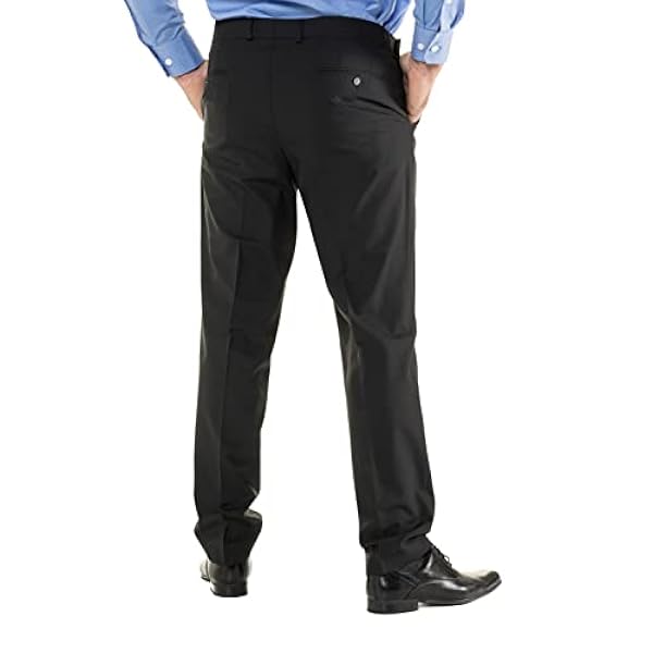 JP 1880 herr stora storlekar L-8XL kostymbyxor rak passform ZEUS 705516, svart, 60