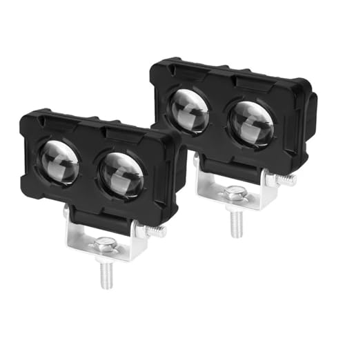 Feux additionnels moto LED 12V blanc et jaune étanches pour sécurité nocturne
