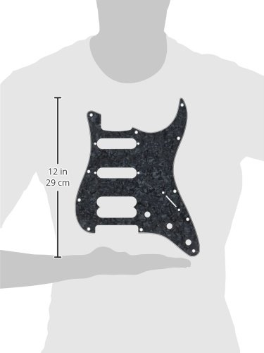 Fender Standard Stratocaster® (11 Hole) Pickguard H/S/S – 4-ply, black pearl - Les Beatles, Paul McCartney, John Lennon, RIngo Starr, George Harrison Fender Standard Stratocaster® (11 Hole) Pickguard H/S/S - 4-ply, black pearl – Image 3